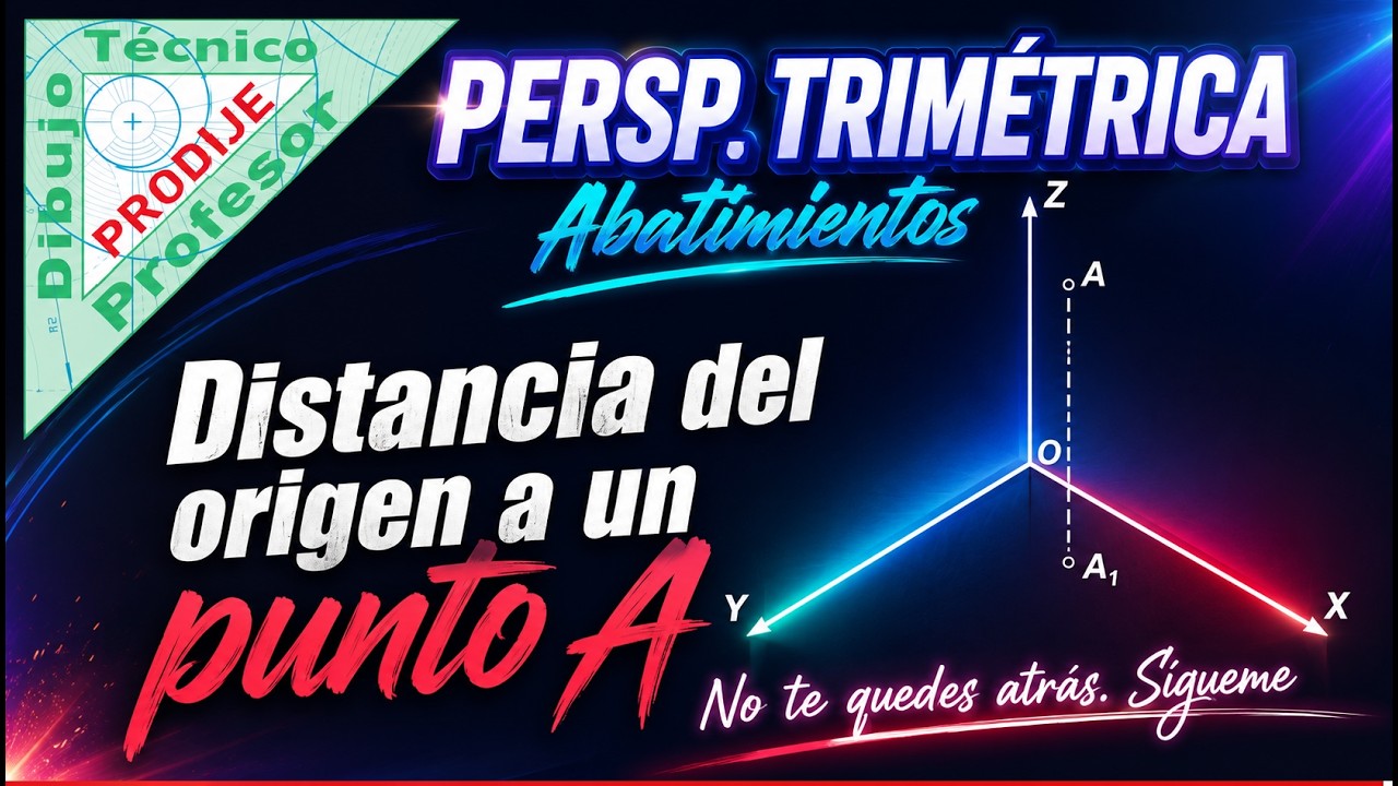 Isométrico. 1.- DISTANCIA DEL ORIGEN A UN PUNTO A. Dibujo técnico