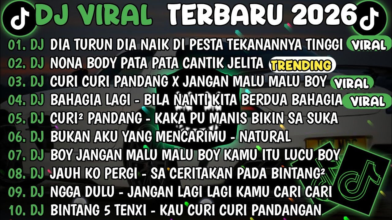 DJ TIKTOK TERBARU 2026🎵DJ DIA TURUN DIA NAIK DI PESTA🎵DJ SIO NONA BODY PATA PATA CANTIK JELITA 