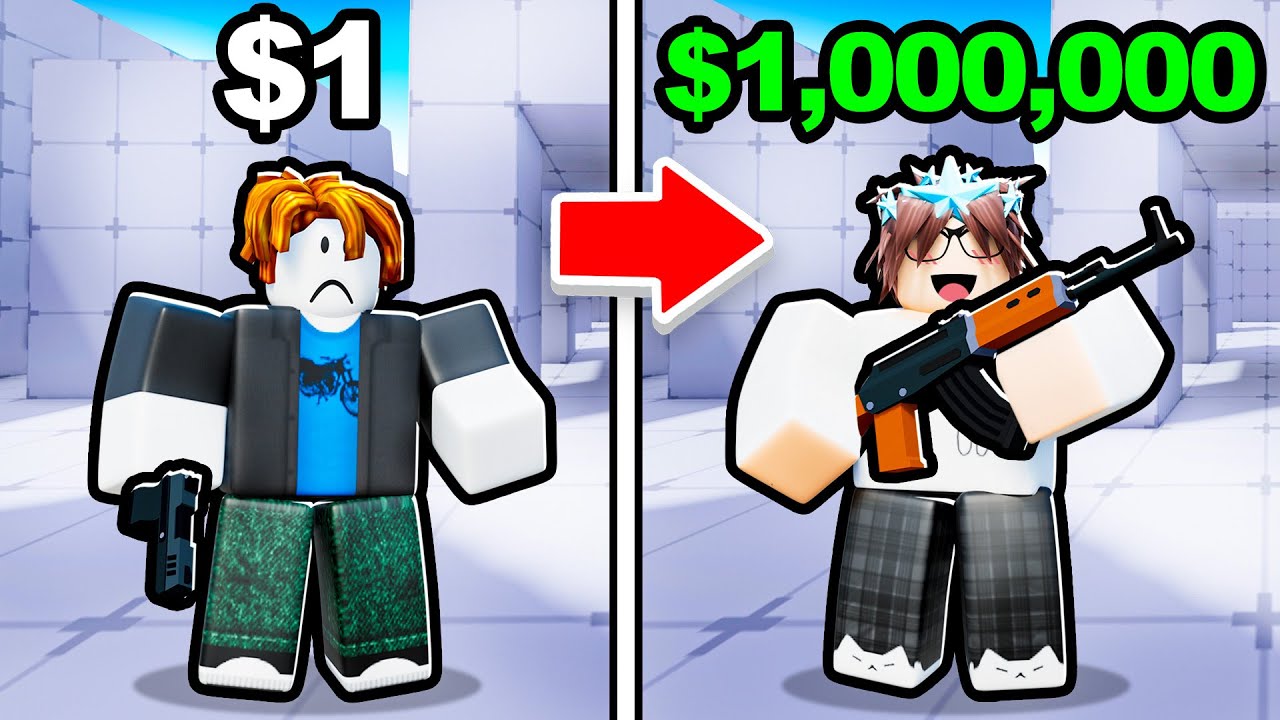 $1 Account Vs $1,000,000 Account In Roblox RIVALS