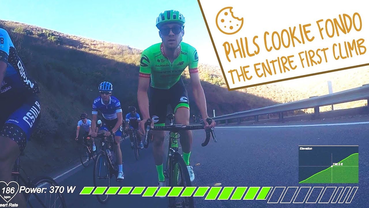 FULL FIRST CLIMB w/power at Phil Gaimon's Cookie Fondo