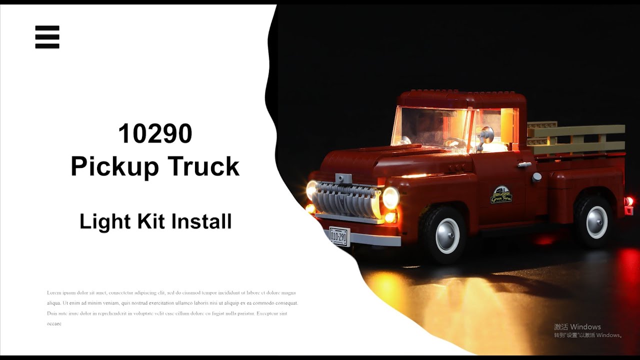 Install Lightailing Light Kit For Lego Pickup Truck 10290