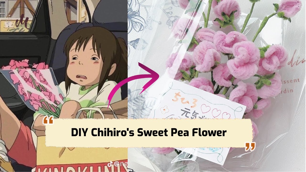 DIY Chihiro's Sweet Pea Flower/ Hoa Đậu Ngọt Từ Kẽm Nhung