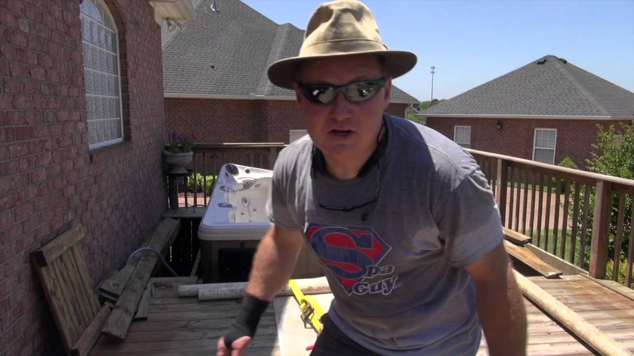 8x8 Dynasty Hot Tub Pulled from Deck One Man The Spa Guy