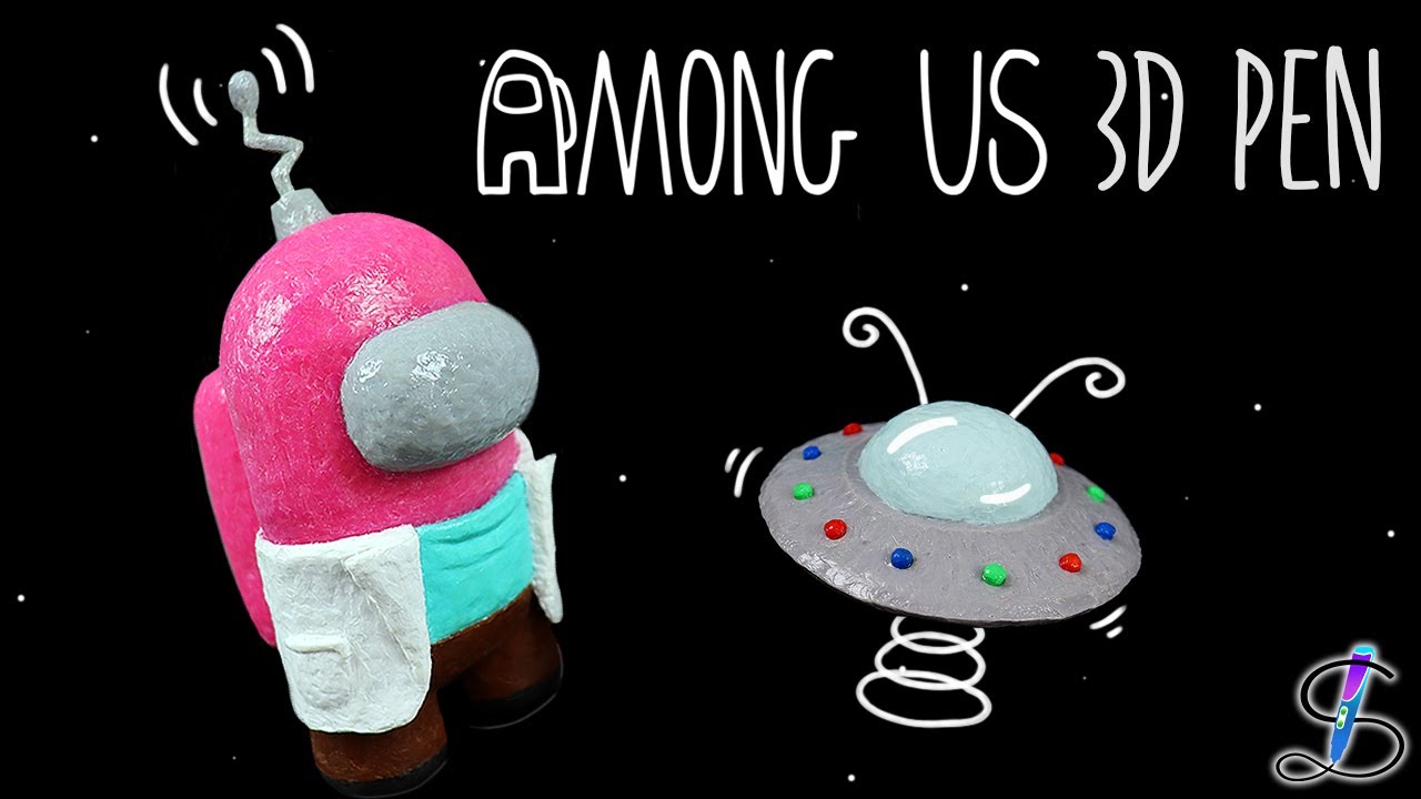 3D Pen | Among Us | Pink Character with Ufo