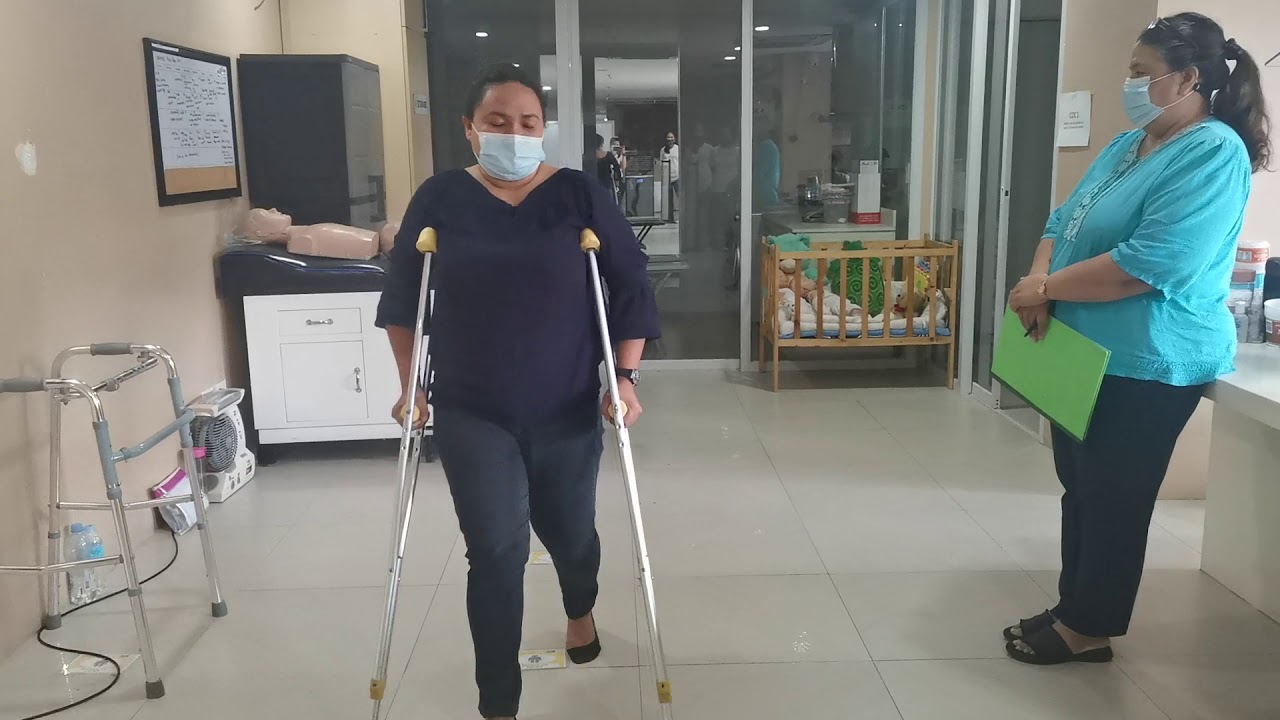 How to use crutches, walker and cane.