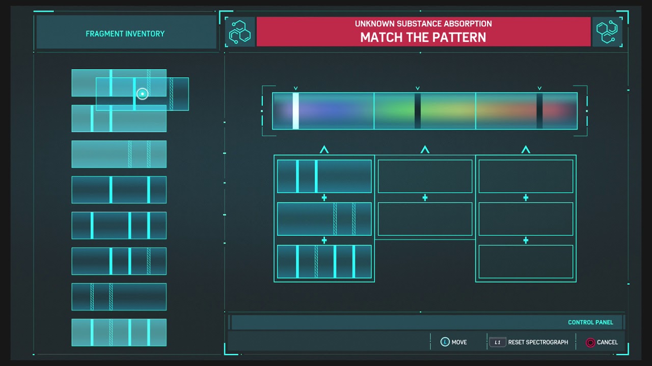 Marvel's Spider-Man PS4 Spectrograph Material Candidate Test X09