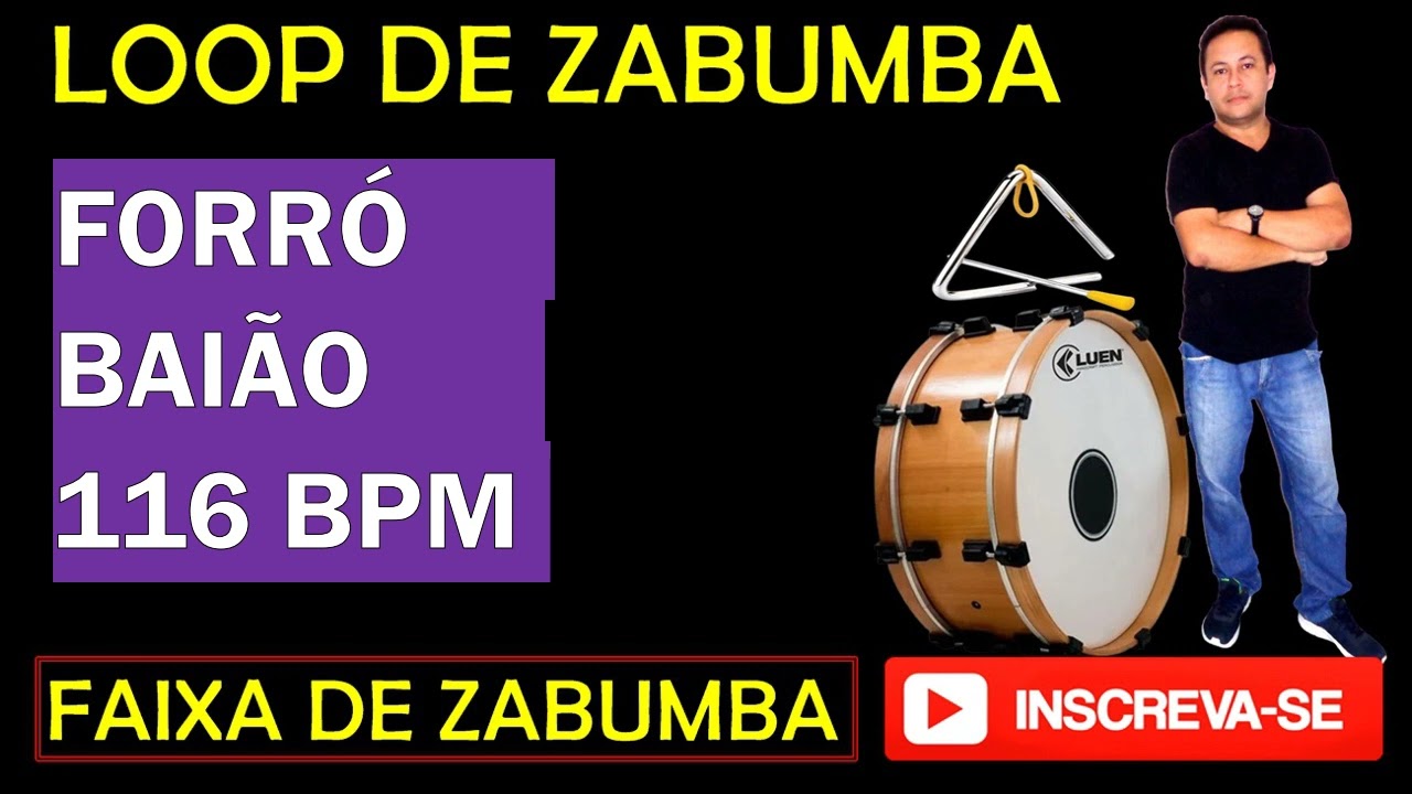 LOOP DE FORR&Oacute; BAI&Atilde;O EM 116 BPM / RITMO PARA ENSAIO, ESTUDO ETC.../ LOOP DE ZABUMBA