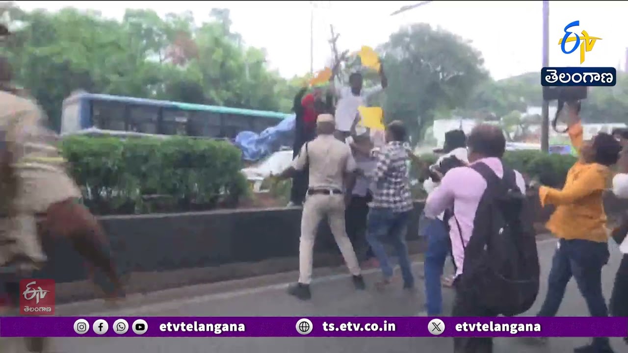 SI, కానిస్టేబుల్ నోటిఫికేషన్ ఇవ్వాలి | DGP కార్యాలయం వద్ద నిరుద్యోగుల ఆందోళన