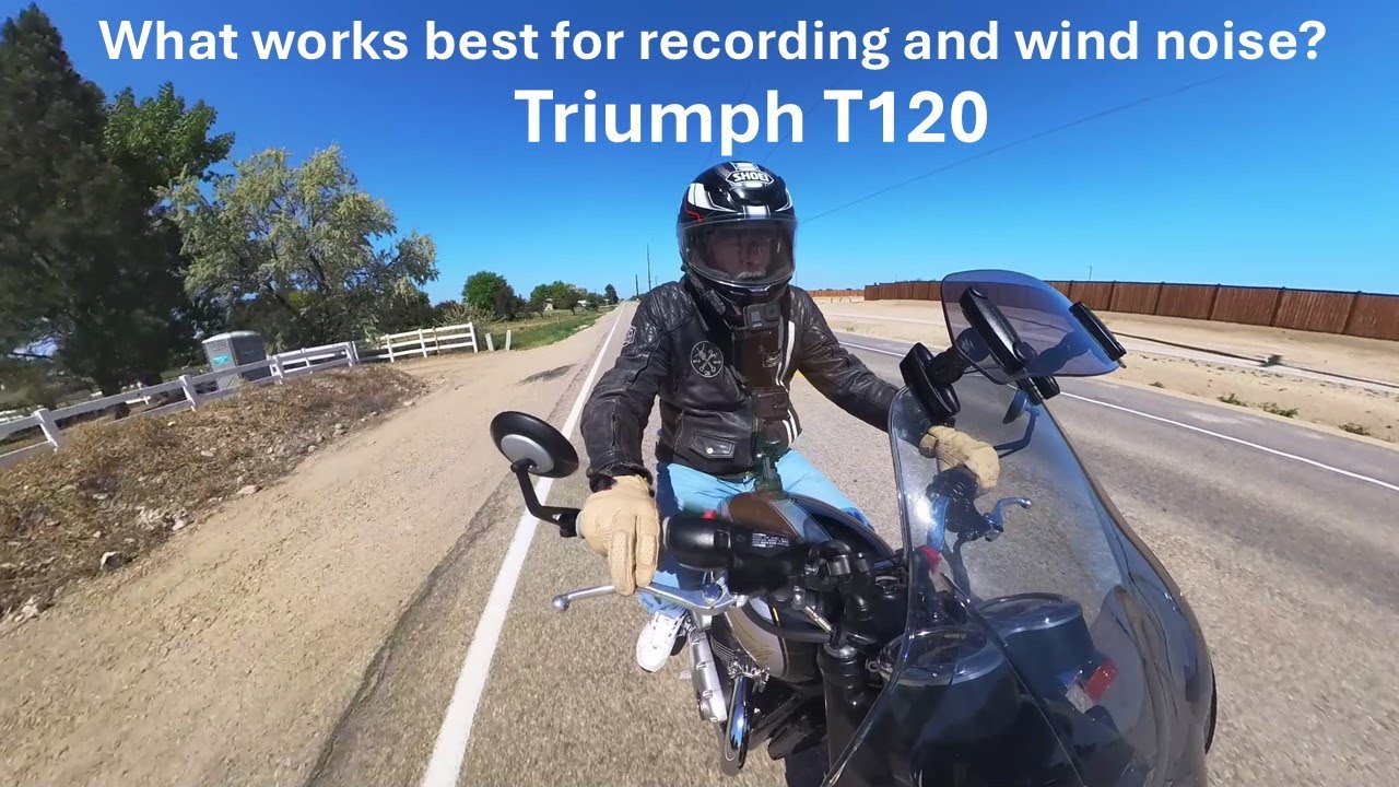 Puig Windscreen/Deflector noise test for Triumph T120 & center stand add