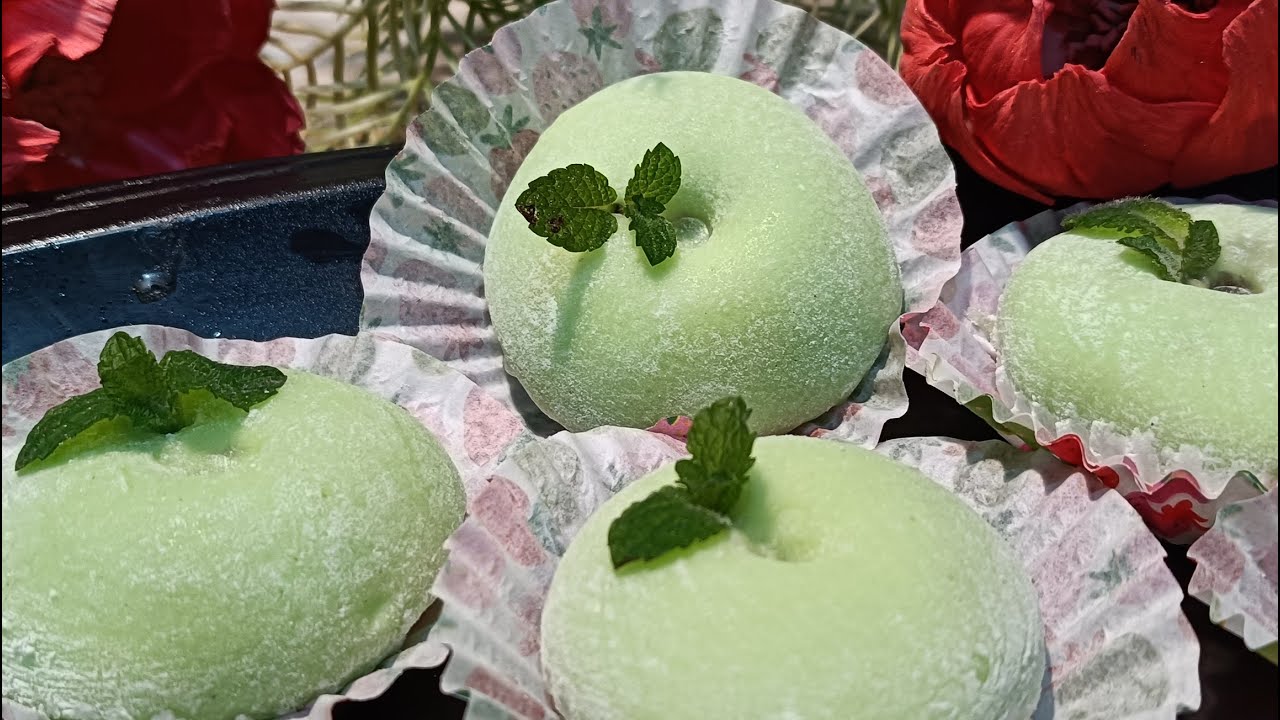 Green Apple Mochi/Ringo Mochi II Soft & Creamy Japanese Dessert II Japanese Rice Cake