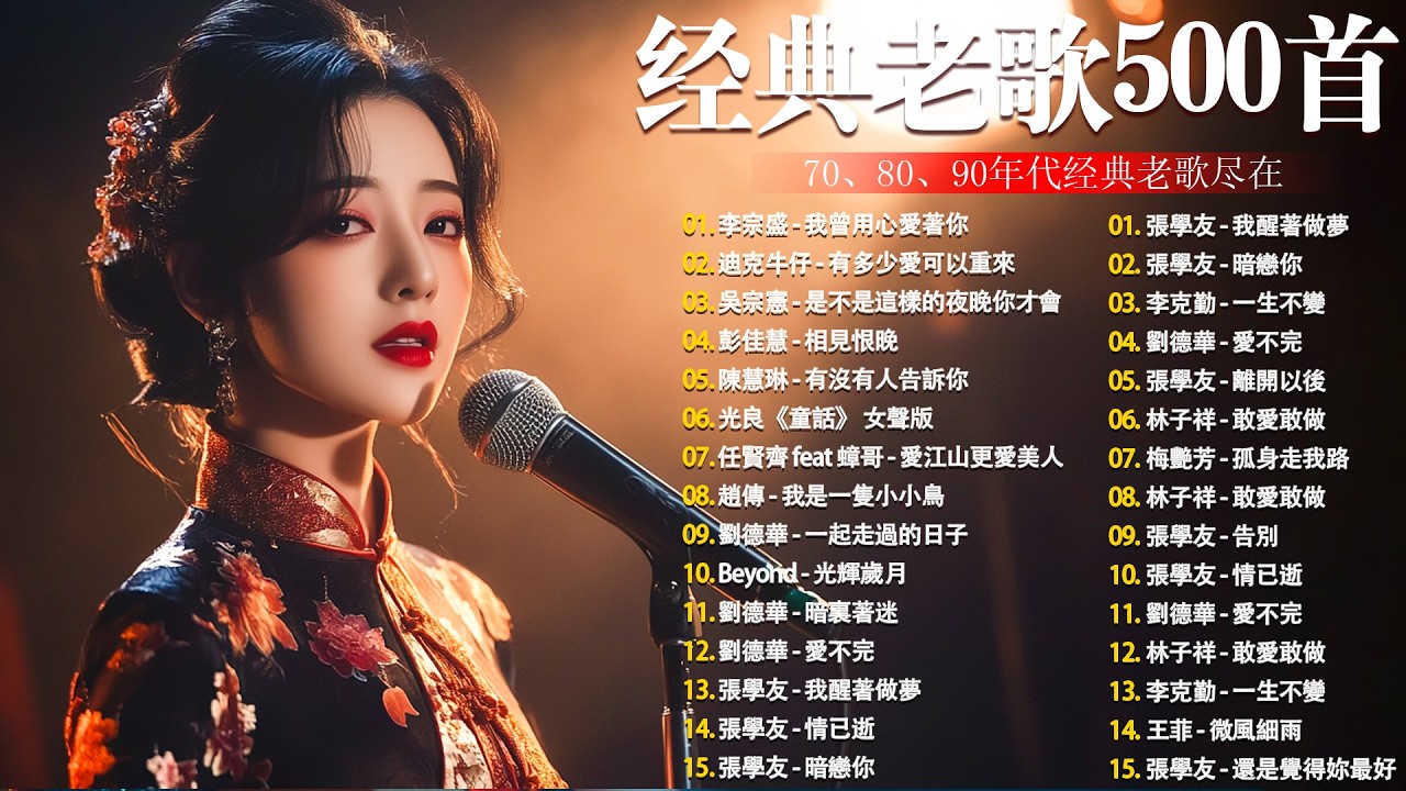 80、90年代经典老歌尽在 经典老歌500首 || 一人一首成名曲 🤞🤞 我曾用心爱过你/雨蝶/容易受伤的女人/选择/黄昏/我是真的爱上你