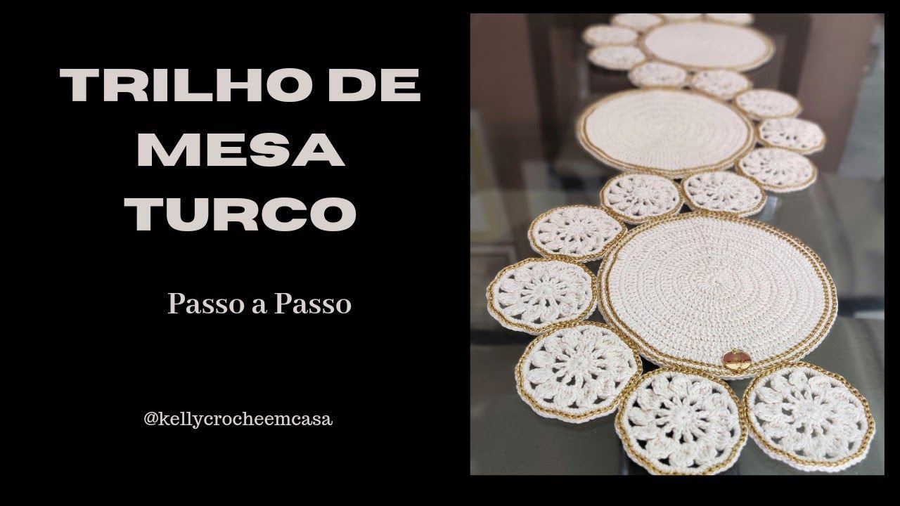 Como fazer Caminho de Mesa Turco de Crochê - Parte 3/3 final (costura das peças) #caminhodemesa