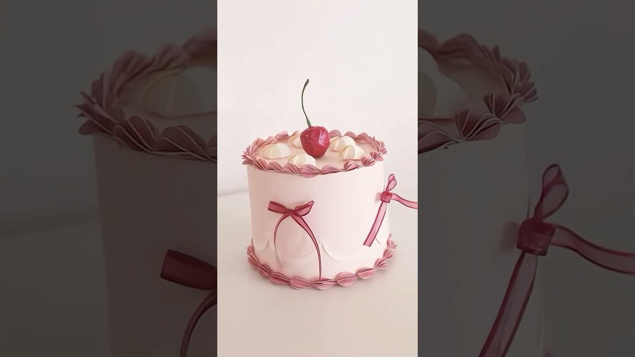 DIY Paper Cake Gift Box 🎀 