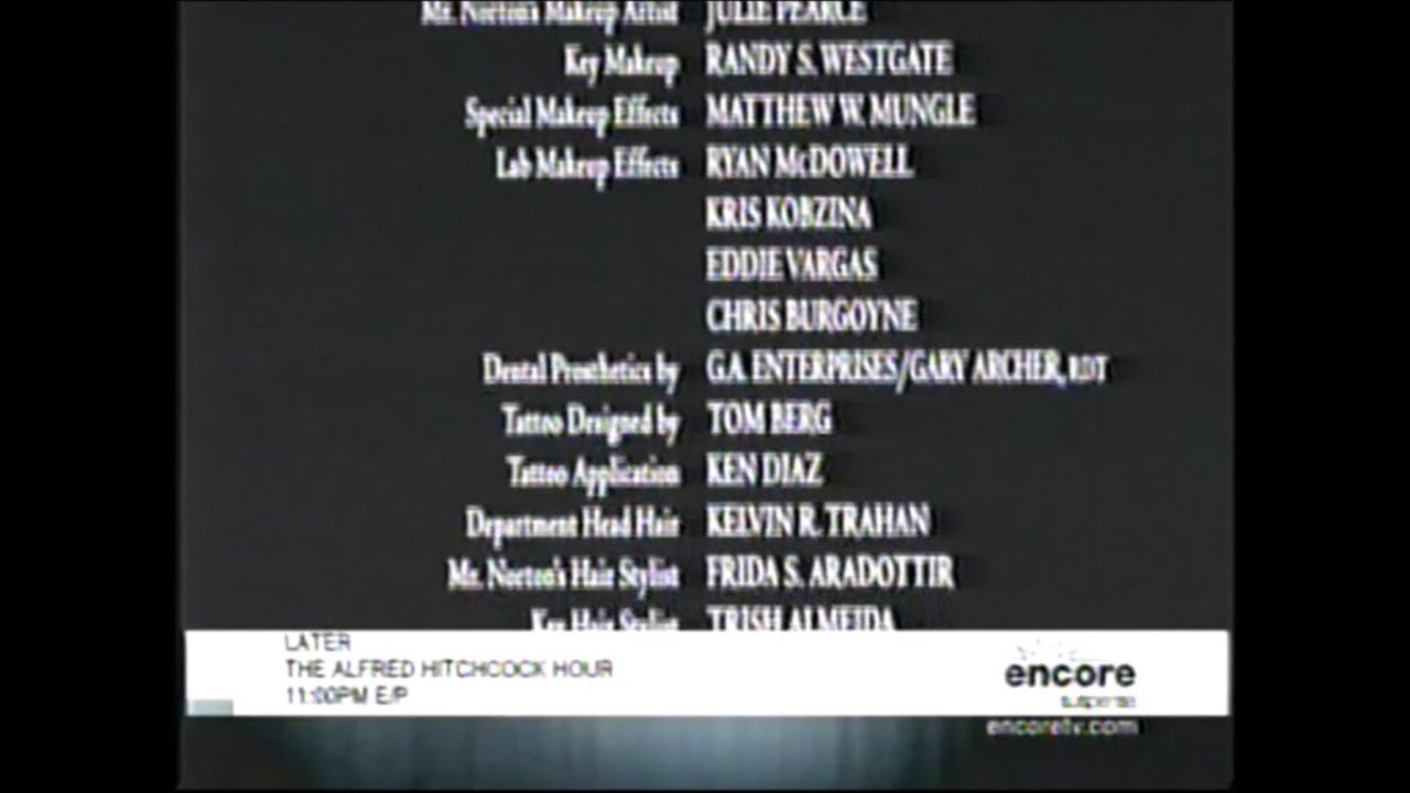 Red Dragon (2002) End Credits (Encore Suspense 2012)