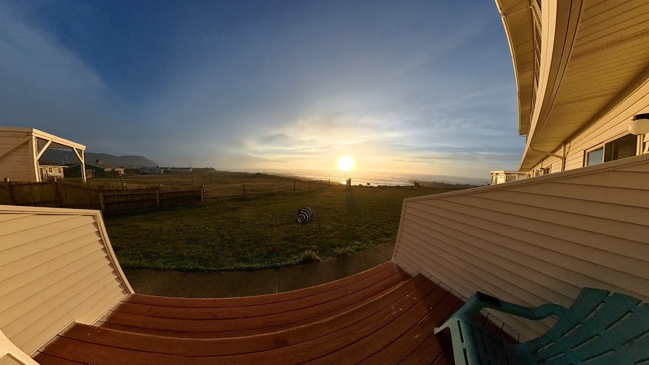 360&deg; Sunset Video from Yachats, OR [Look Around]