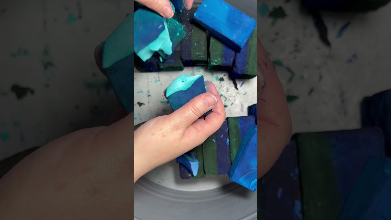 12 Mystic Dyed Dusty Dyed Blocks #gymchalk #asmr #oddlysatisfying