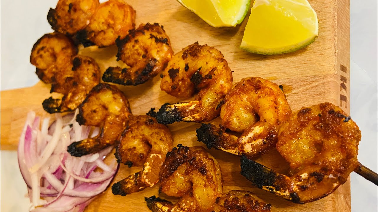 Tandoori Prawns Recipe- Restaurant style at Home (Quick and easy)