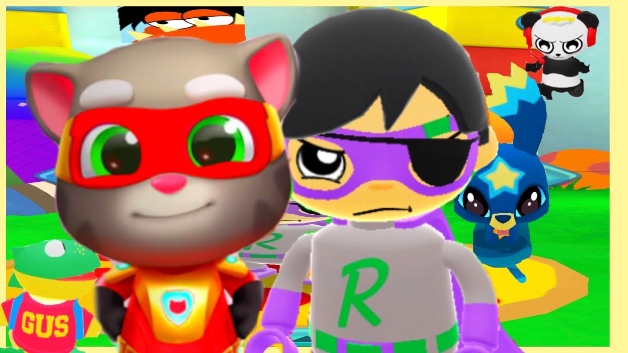 Tag with Ryan with Talking Tom Hero Dash [Who Scores Higher Challenge]!