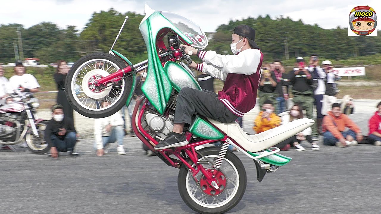 ｷﾀ━━!!!!族車のウィリー大会　旧栃 2022