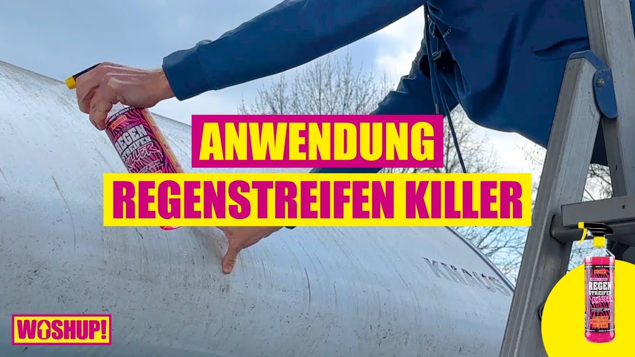 WOSHUP Regenstreifen Killer &ndash; Entfernt hartn&auml;ckigen Schmutz von Wohnwagen & Wohnmobil