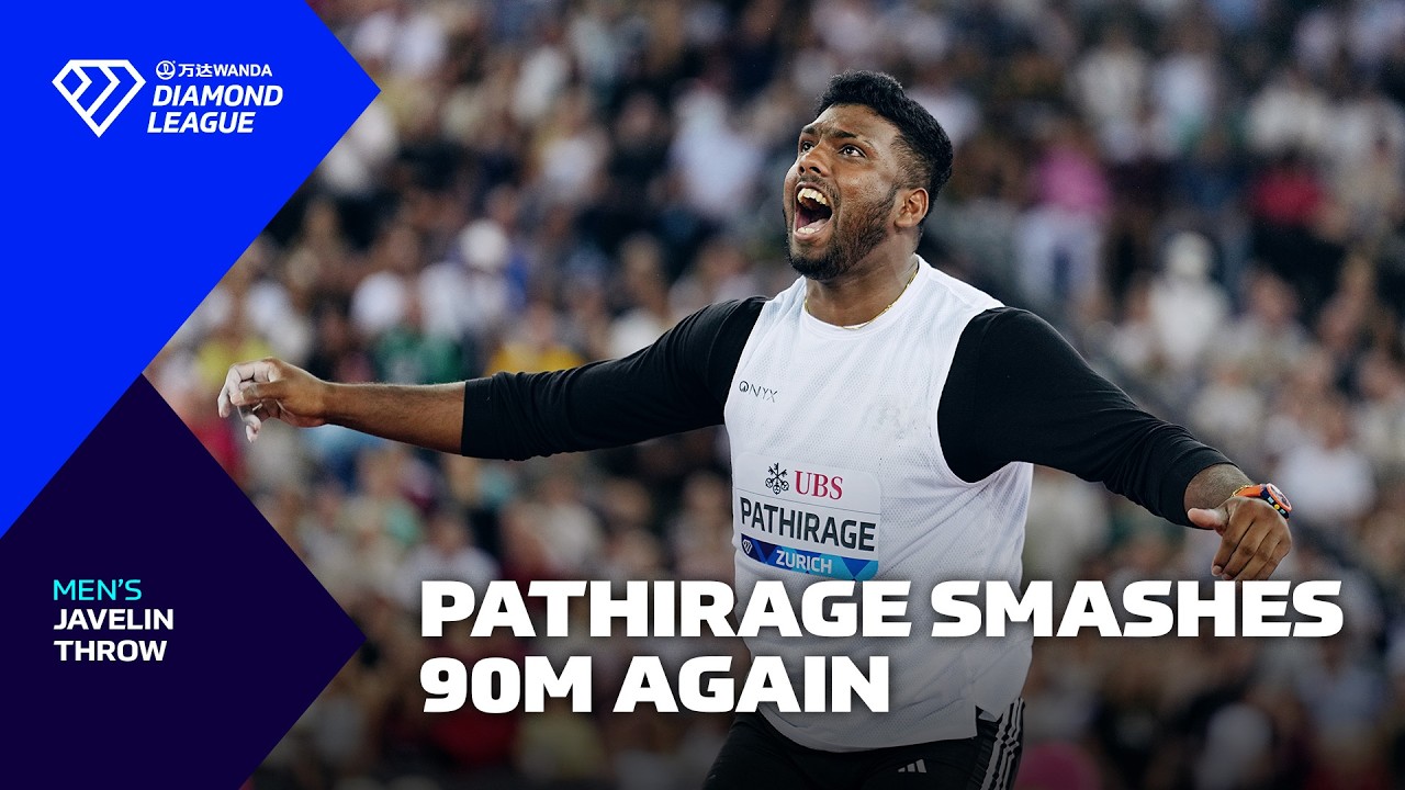 Rumesh Tharanga Pathirage lands HUGE 92-metre throw in Zurich javelin - Wanda Diamond League 2026