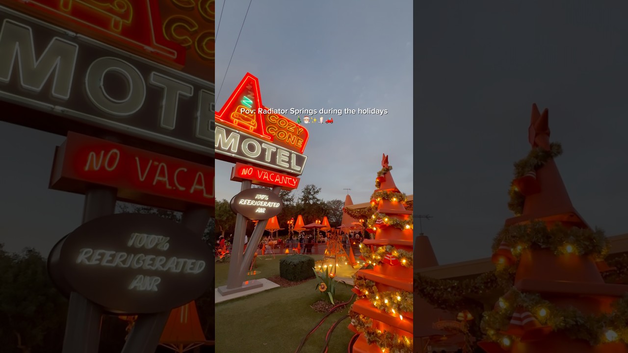 POV: Radiator Springs during Christmas!🎄 #holiday #christmas