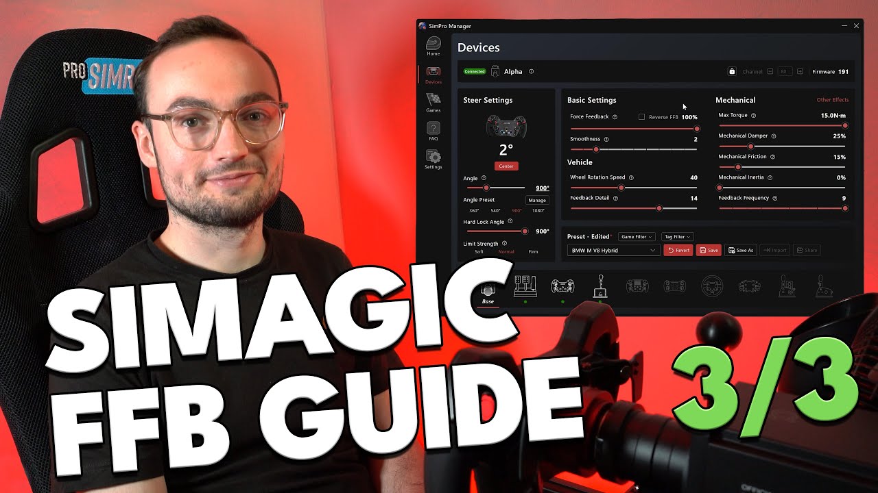 Full Simagic FFB Settings Guide! - Mechanical and Other Effects (3/3)