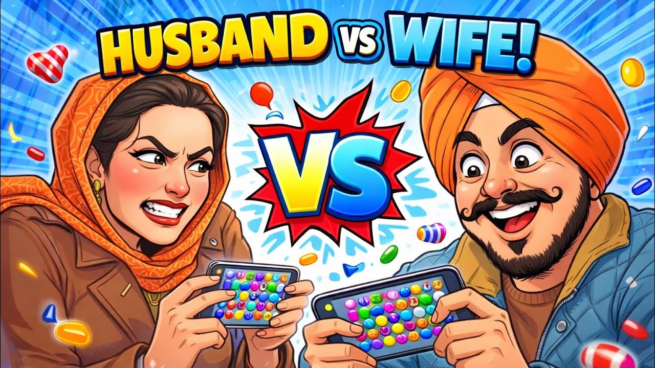 husband vs wife Candy crush saga live punjabi gameplay  Hard level 😱