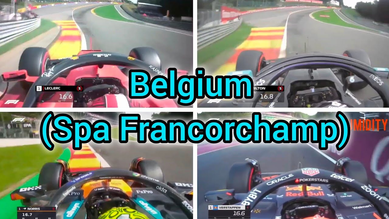 F1.   GP  Belgium  ( Spa Francorchamp ). Pole position. (Norris. Verstappen. Hamilton. Leclerc)