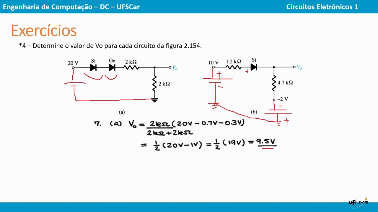 Aula 03 Diodos IV exercícios resolvidos comentados