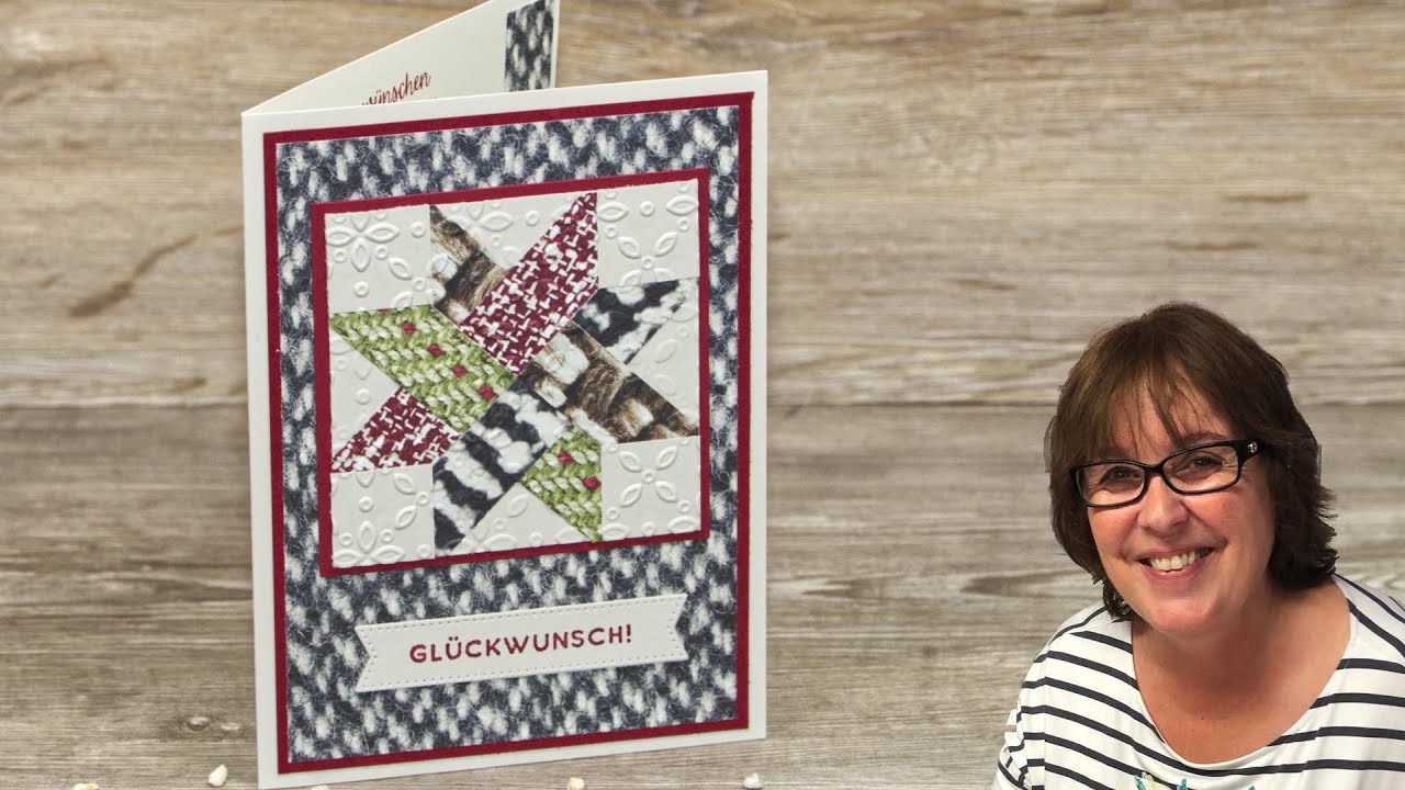 Bezaubernde Quilt Karte / Sternenkarte・ Designerpapier Toller Tweed ・Stampin’ Up!®
