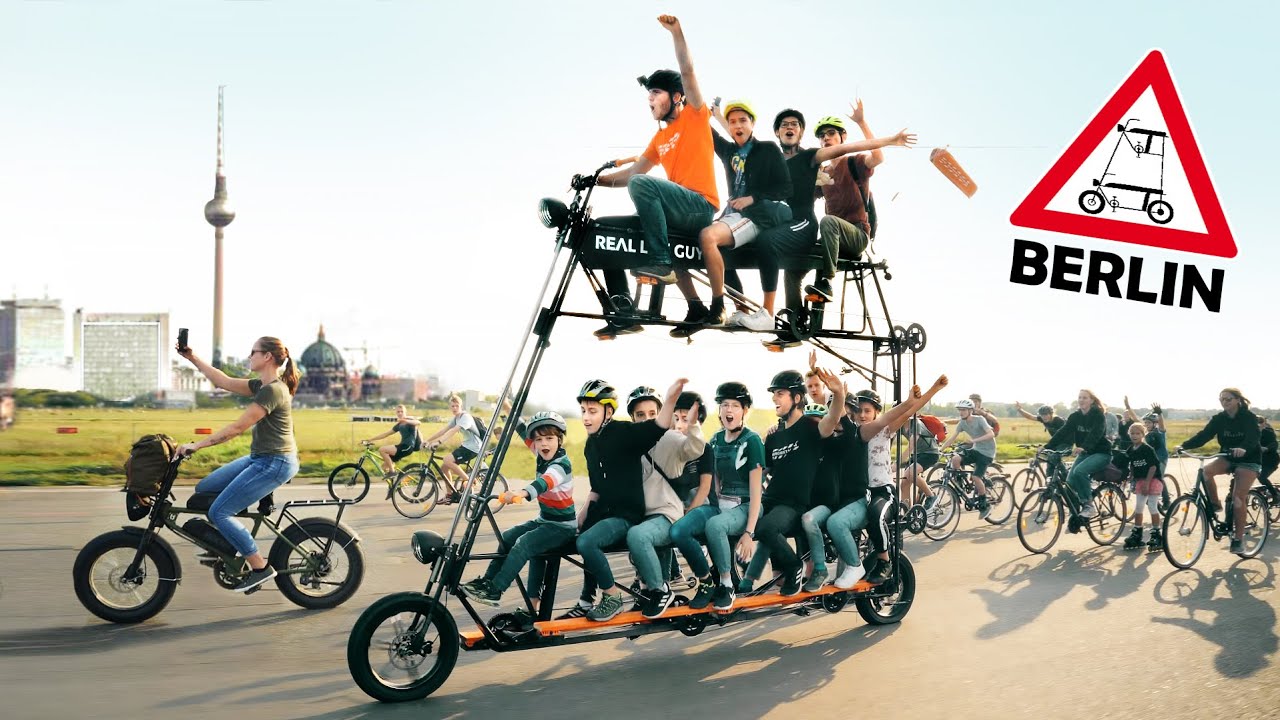 Mit dem ZWEISTÖCKIGEN Fahrrad durch die STADT