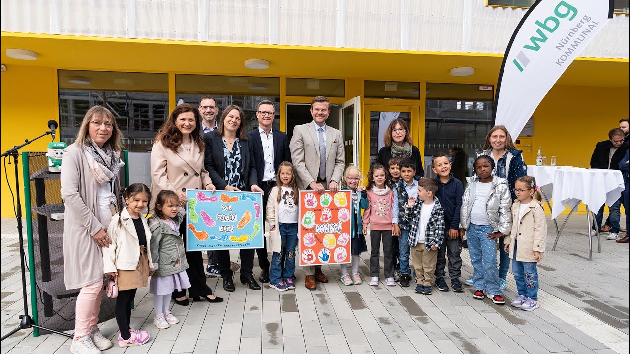 Einweihung des Kindergartens in der Erasmusstraße