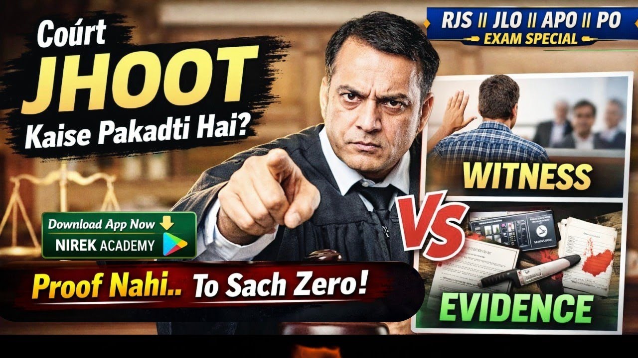 Court Jhooth kaise Pakadti Hai ? Witness Vs Evidence | Legal Reality #BSA2023 #Judiciary_Preparation