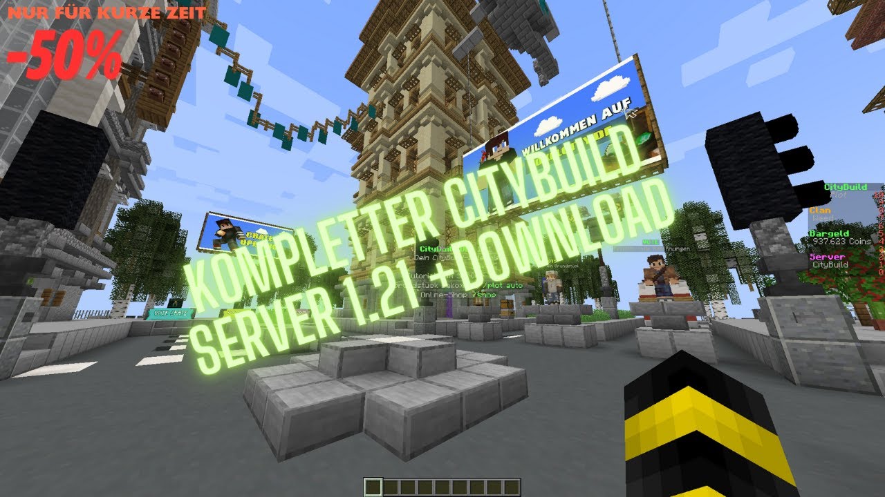 Minecraft CityBuild Server 1.21.8 Setup &ndash; Komplettes Tutorial