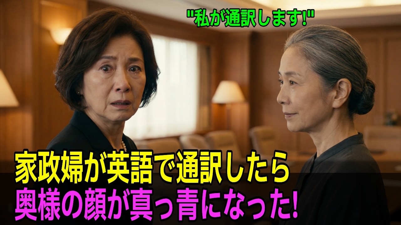 外国のお客様の前で家政婦が流暢に通訳したら社長夫婦が凍りついた#動エピソード #老後の物語 #家族の物語 #オーディオブック