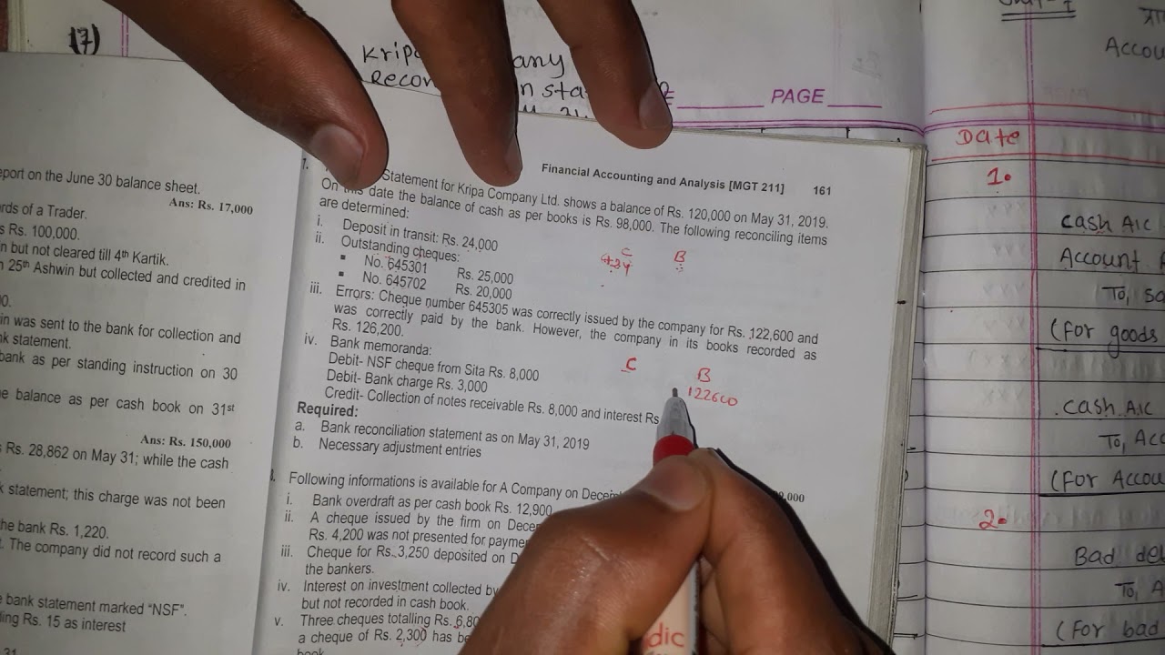 Bank reconciliation statement // Accounting for cash and internal control // part-5 // bbs 1st year#