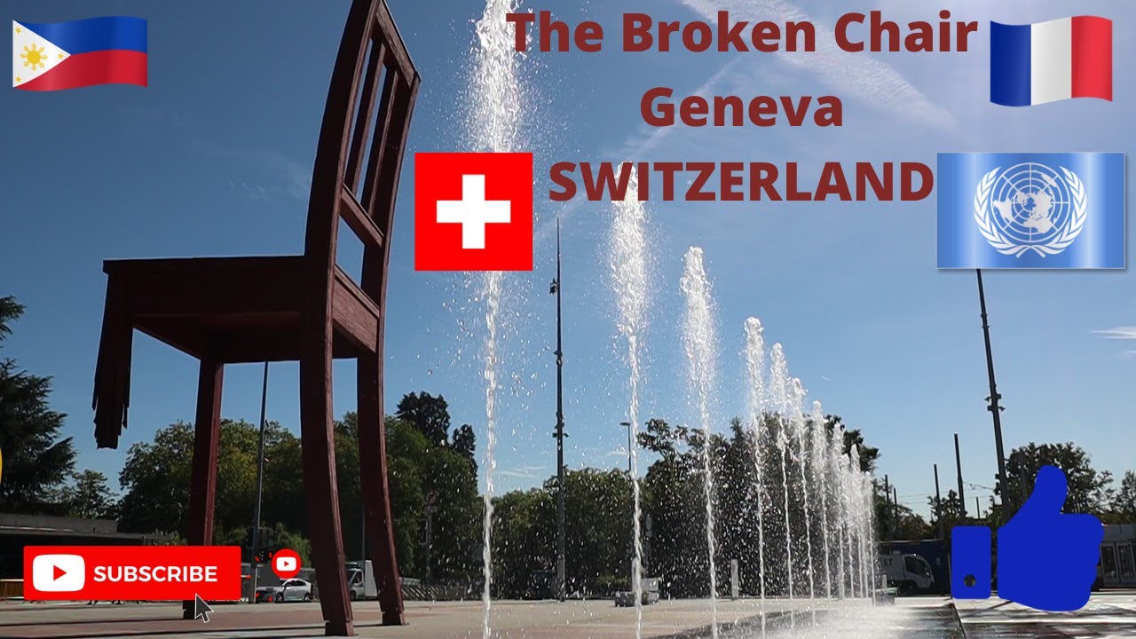United Nations in Geneva. The Broken Chair. GENEVA, SWITZERLAND