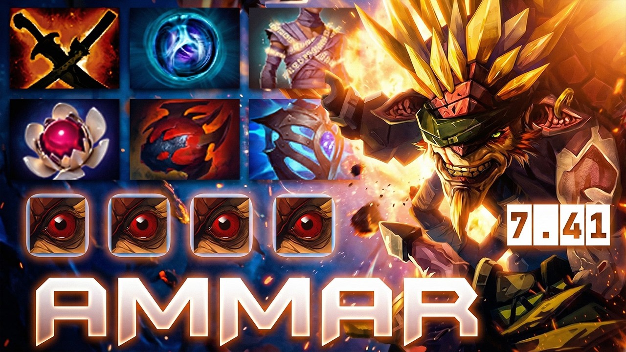 AMMAR Monster Tank Bristleback - Dota 2 7.41 | Геймплей профессионального игрока в Dota 2!