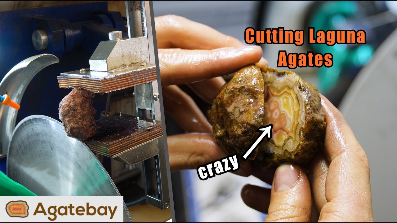 Cutting very expensive Mexican Laguna Agates 😁| 4K