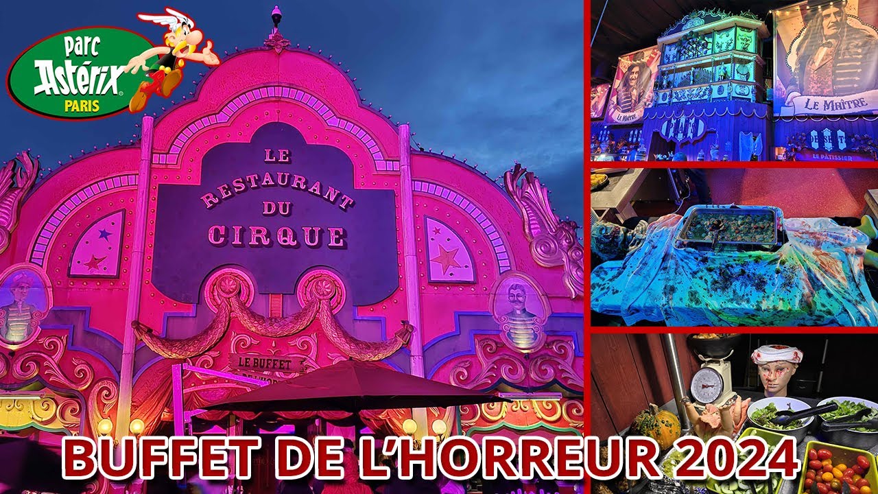 RESTAURANT LE CIRQUE BUFFET DE L'HORREUR - On mange des insectes PARC ASTERIX
