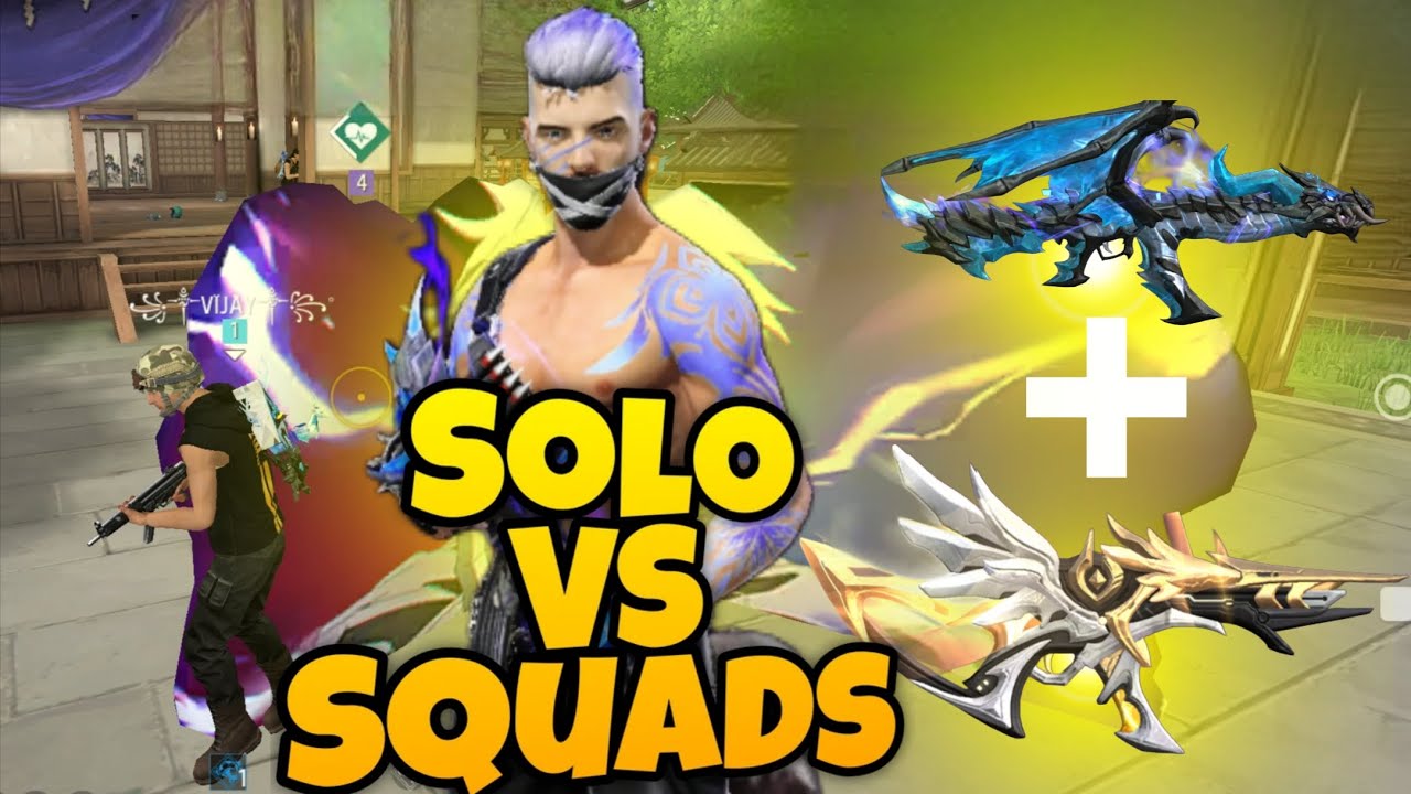 Solo vs Squad Full Game Play👍 AK 47+ MP 5  90℅ Headshot rate l Vijay Gaming❤