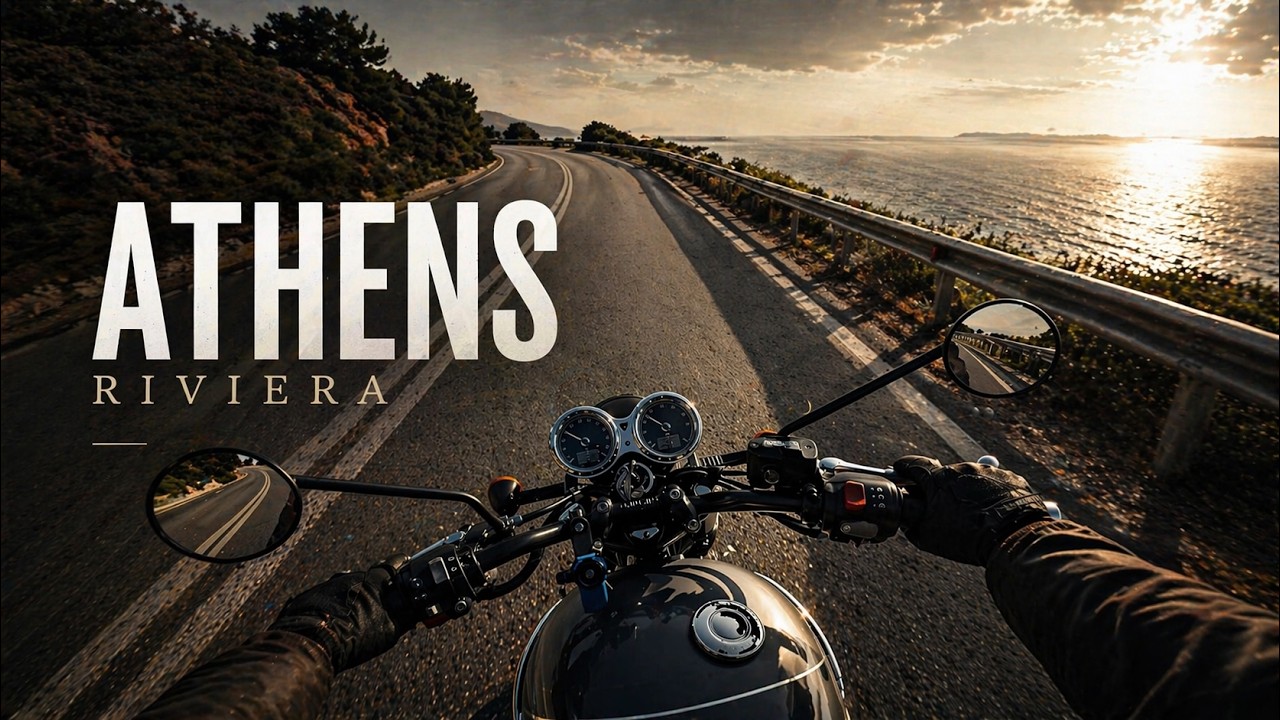 Triumph Bonneville T120 Black POV | Riding the Athens Riviera