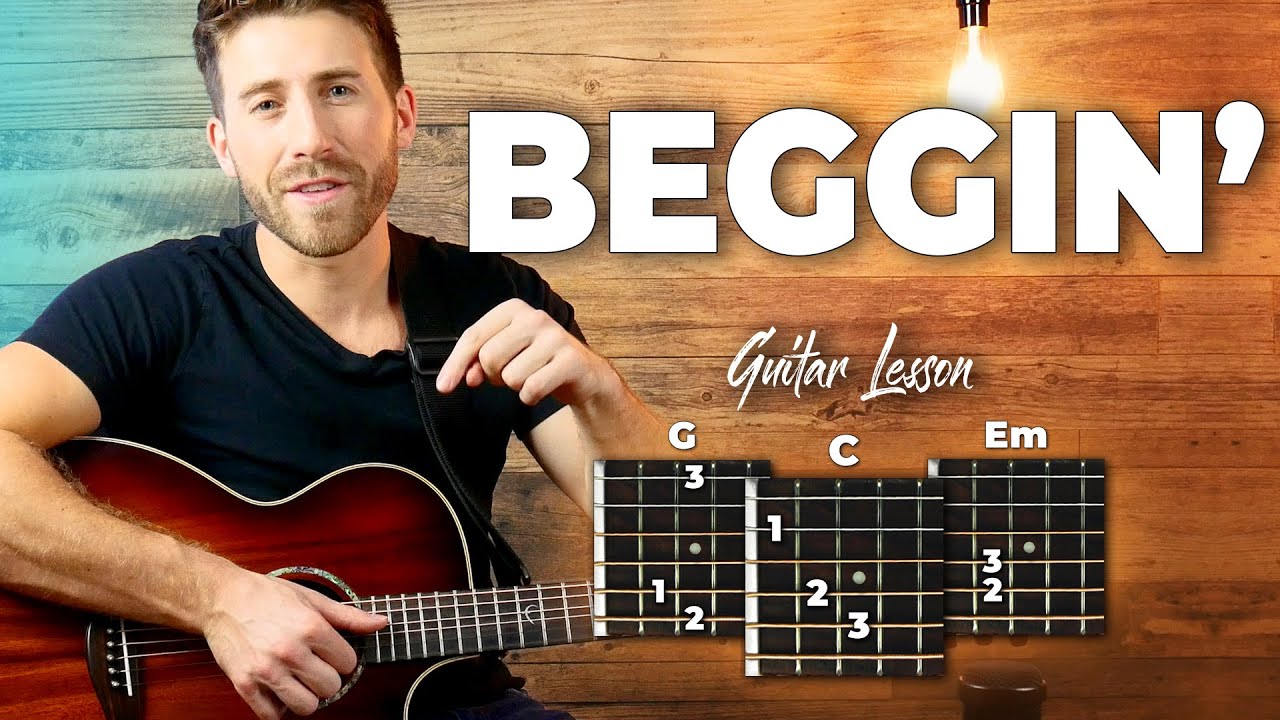 Учебник по игре на гитаре Beggin Guitar - Урок игры на гитаре Maneskin (лёгкие аккорды)