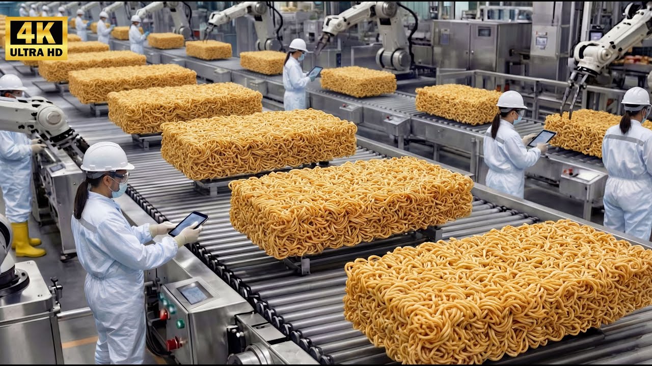 100,000 Blocks Per Day – The INSANE Speed of Modern Instant Noodle Factory
