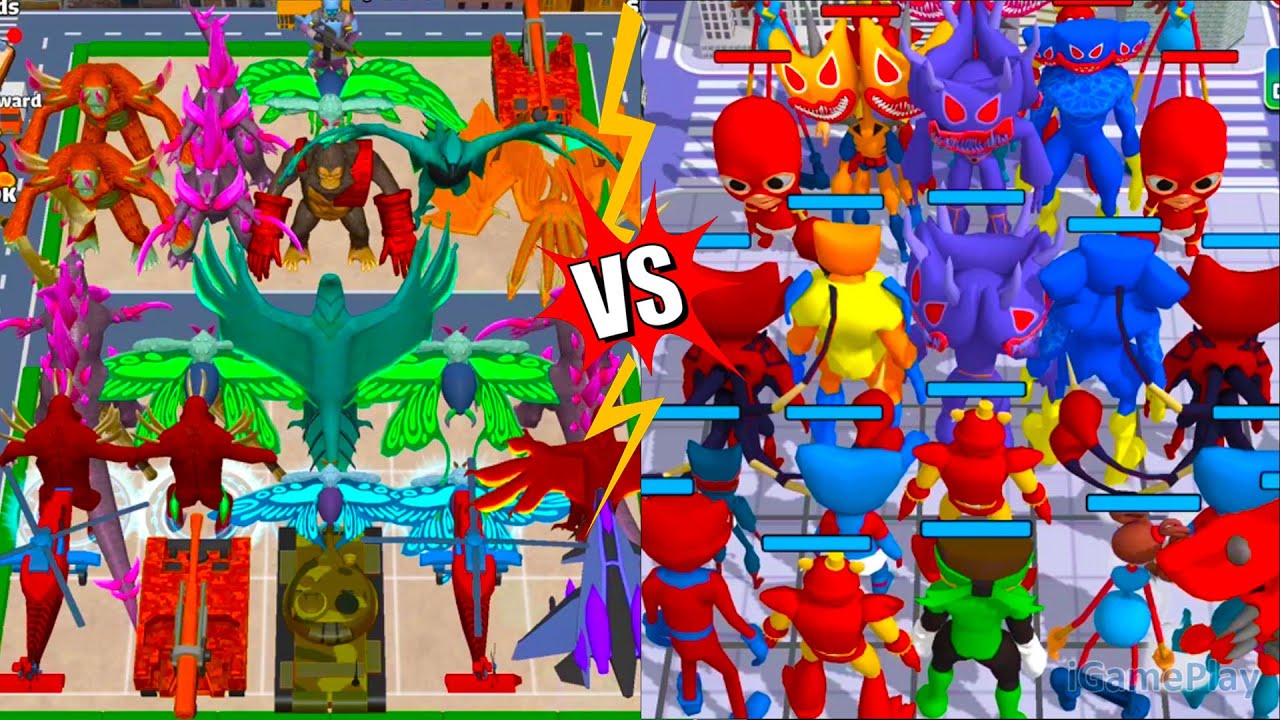 Merge Kaiju KongxGozilla VS Blue Monster Supper Hero ⭐ Merge Simulator Battles