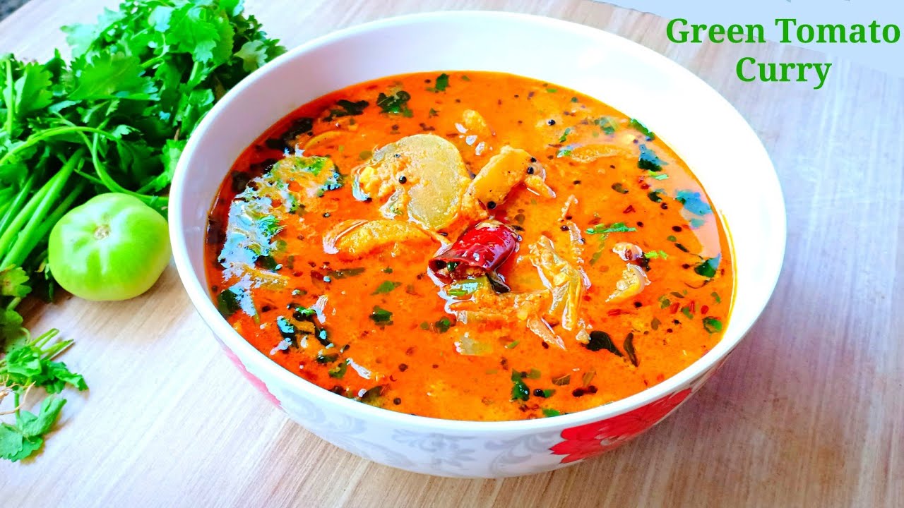 Green Tomato Curry Recipe | Pachai Thakkali Curry Recipe | Green Tomato Recipe