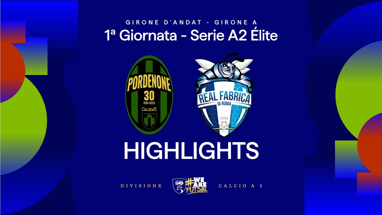 Pordenone-Real Fabrica 6-6 | Gol e highlights | 1ª giornata | Serie A2 Élite 2025/2026