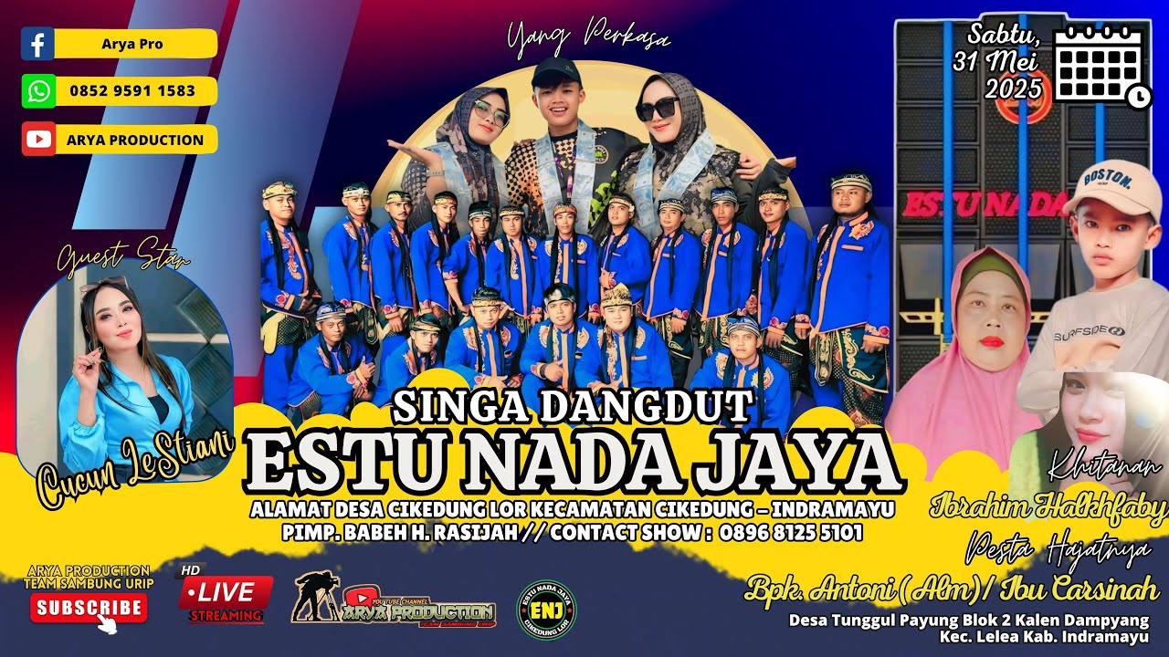 🔴 📡 LIVE STREAMING ❗ SINGA DANGDUT ESTU NADA JAYA ❗SABTU 31 MEI 2025 ❗ TUNGGUL PAYUNG - LELEA