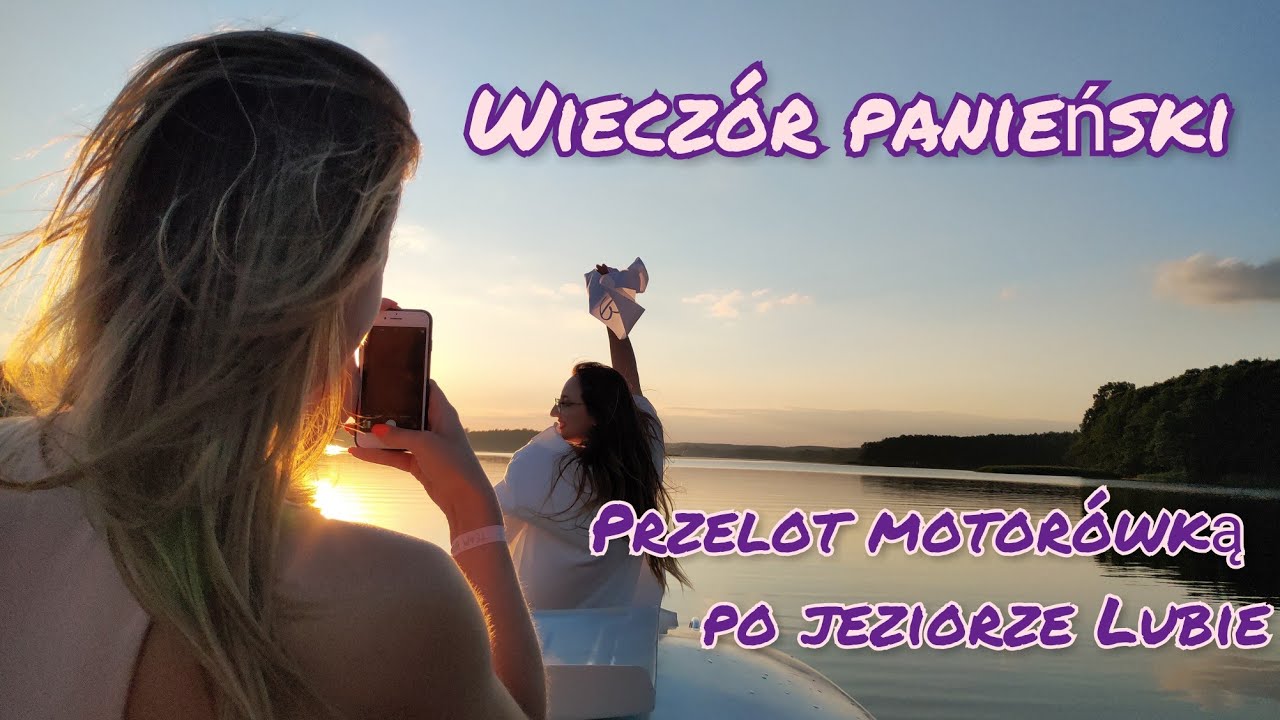 Wieczór panieński - rundka po jez.  Lubie na motorówka kabinowa 